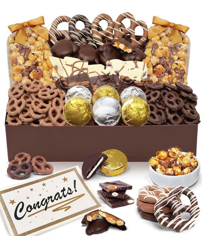 Congrats - Belgian Chocolate Covered Snack Tray