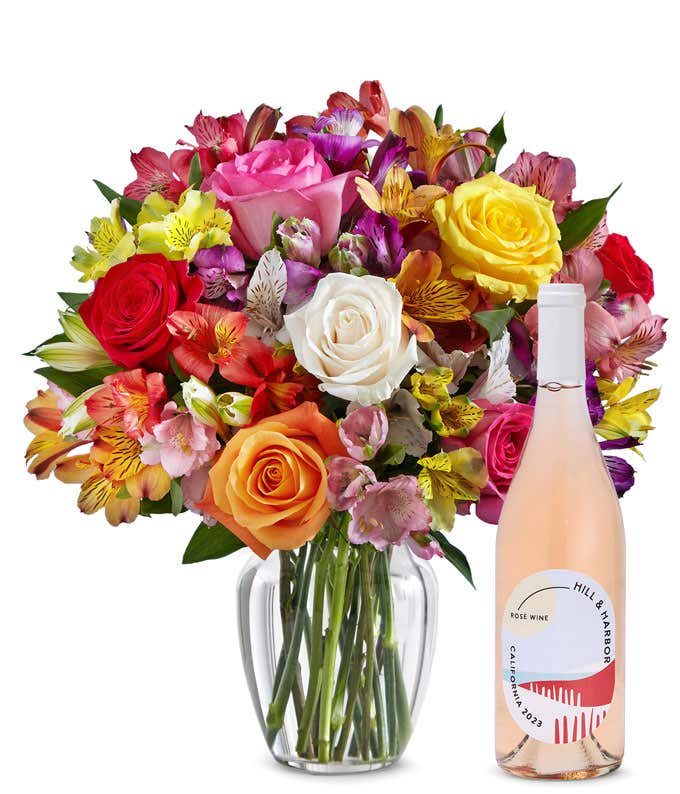 Roses & Lilies with Rosé Wine
