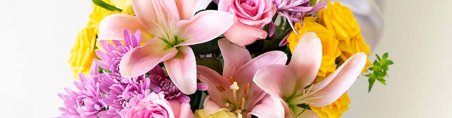 Pastel Easter Flowers on Beige Background