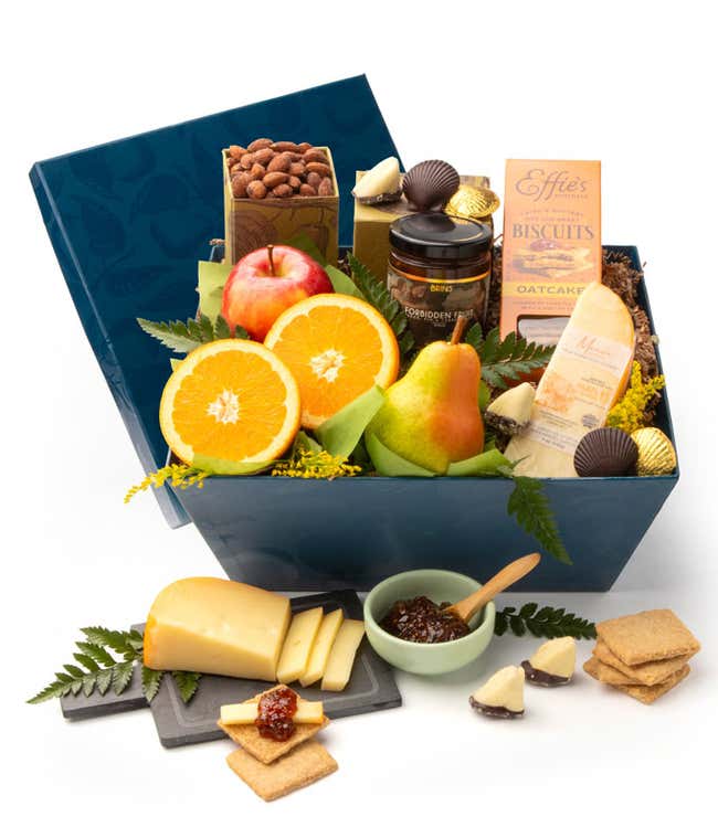 Joyful Fruit &amp; Cheese Gift Basket
