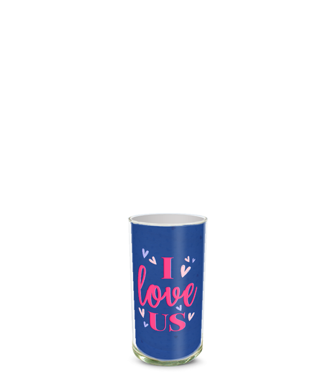 Partial image of Custom Photo Vase without flowers.